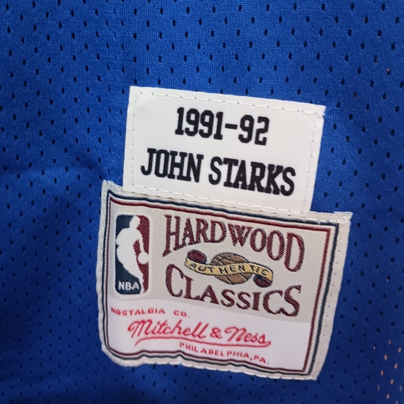 John Starks (Hardwood Classic)-(Knicks)-(Jersey)-(Blue)-(New)-(Size L)-$85.00 - Picture 14 of 15
